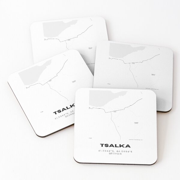 Item preview, Tsalka Georgia Minimalist City Map with Coordinates | Black and White Street Map Art Print designed and sold by RM-Journey.