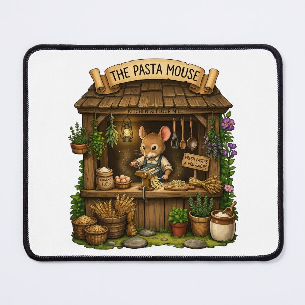 Item preview, The Pasta Mouse | Fresh Pasta Kitchen | Whimsical Cottagecore Italian Chef Art designed and sold by MrDev.