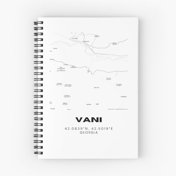 Item preview, Vani Georgia Minimalist City Map with Coordinates | Black and White Street Map Art Print designed and sold by RM-Journey.
