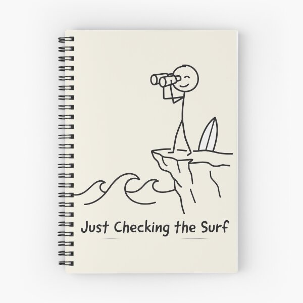Item preview, Just checking the surf...funny stick figure designed and sold by Applecrunch.