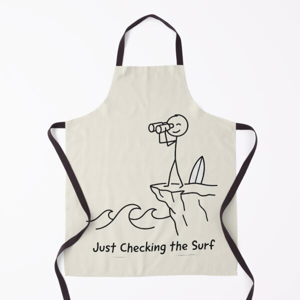 Item preview, Just checking the surf...funny stick figure designed and sold by Applecrunch.