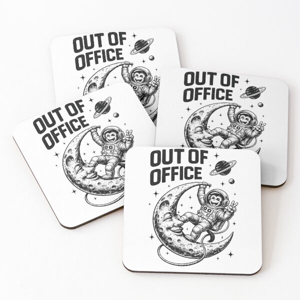 Item preview, Out of Office Funny Astronaut Moon Vintage Space T-Shirt designed and sold by D.Shop.