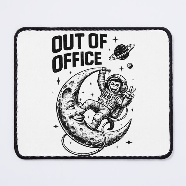 Item preview, Out of Office Funny Astronaut Moon Vintage Space T-Shirt designed and sold by D.Shop.