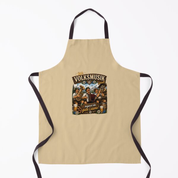 Item preview, Funny Bavarian Folk Music Gift – "Wo Volksmusik spielt, beginnt die gute Laune!" designed and sold by Alpine-Ink.