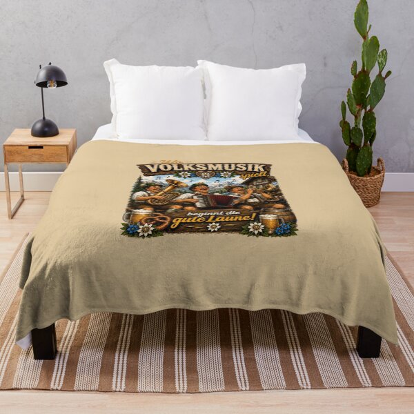 Item preview, Funny Bavarian Folk Music Gift – "Wo Volksmusik spielt, beginnt die gute Laune!" designed and sold by Alpine-Ink.