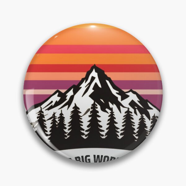 Item preview, Dream Big Work Hard Retro Mountain Sunset designed and sold by MuffinMeng ⭐⭐⭐⭐⭐.