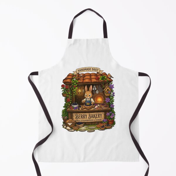 Item preview, Berry Bakery | Handmade Daily | Whimsical Bunny Cottagecore Bakery Art designed and sold by MrDev.