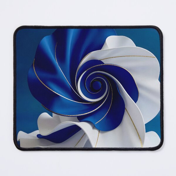 Item preview, Abstract Blue Gold White Sculpture designed and sold by Vicky Brago-Mitchell®.