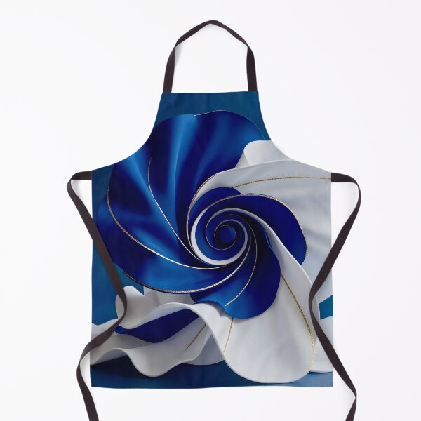 Item preview, Abstract Blue Gold White Sculpture designed and sold by Vicky Brago-Mitchell®.