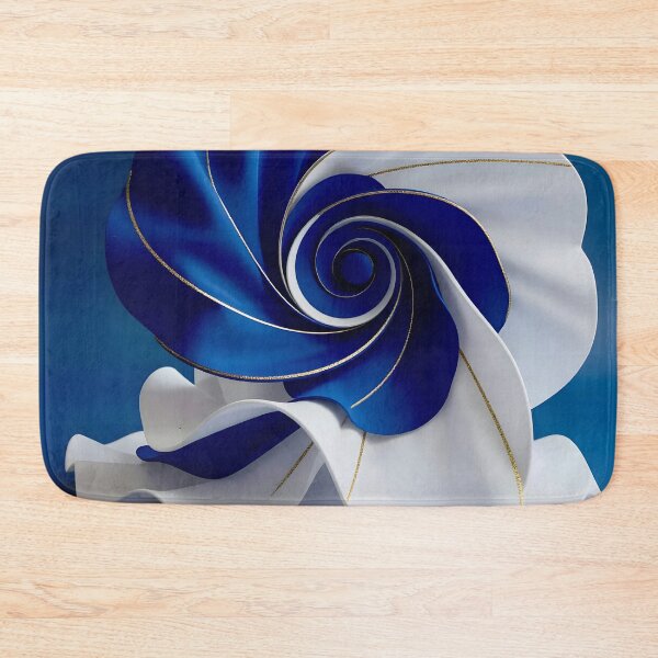 Item preview, Abstract Blue Gold White Sculpture  designed and sold by Vicky Brago-Mitchell®.