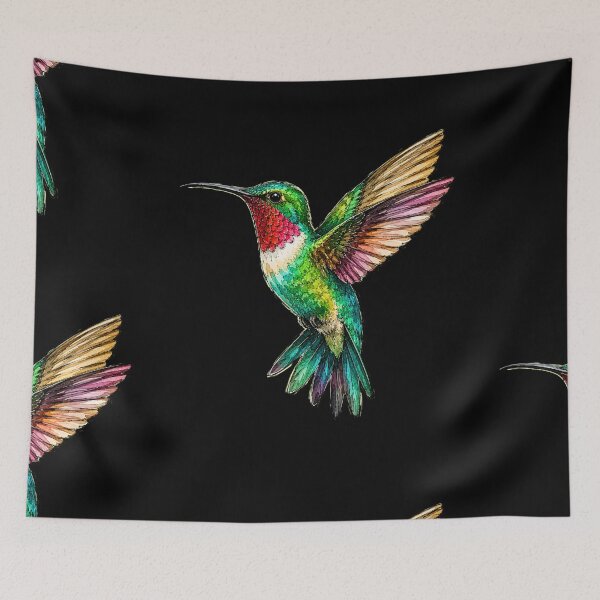 Item preview, Minimal Hummingbird Watercolor | Hand Drawn Bird Illustration designed and sold by ColorSplash123.