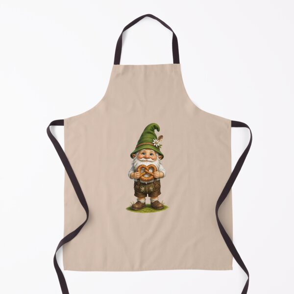 Item preview, Cute Bavarian Gnome with Pretzel – Alpine Folk Character Illustration designed and sold by Alpine-Ink.