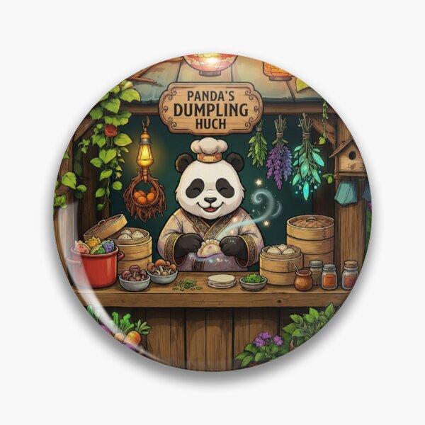 Item preview, Panda's Dumpling Hut | Dumpling Magic & Whimsy | Cozy Cottagecore Panda Chef Art designed and sold by MrDev.