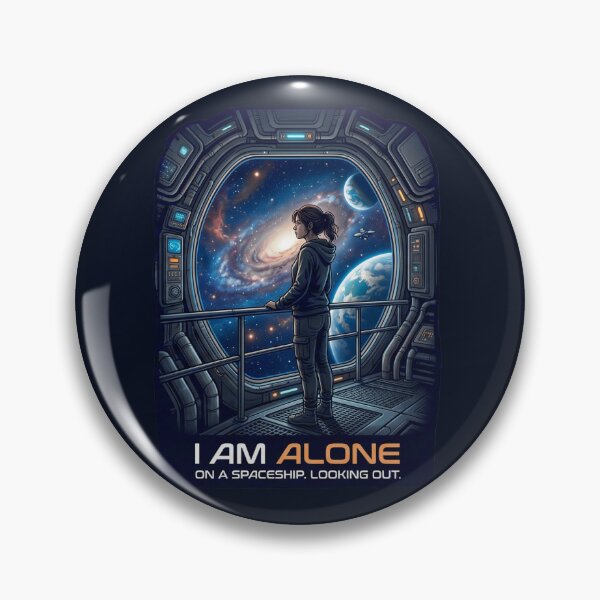 Item preview, I Am Alone On A Spaceship Looking Out Sci-Fi Art designed and sold by rich-moda.