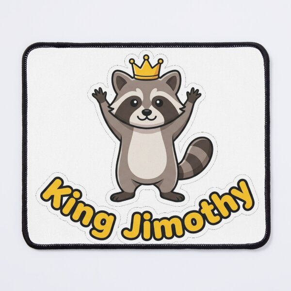 Item preview, King Jimothy Funny Raccoon Crown Cute Animal Lover Humor Gift Tee designed and sold by NKWealthDesign.