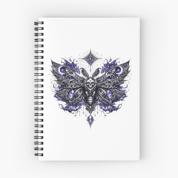 Item preview, Celestial Death Moth | Gothic Lunar Skull Moth | Dark Fantasy Occult Moon Phase Art designed and sold by MrDev.
