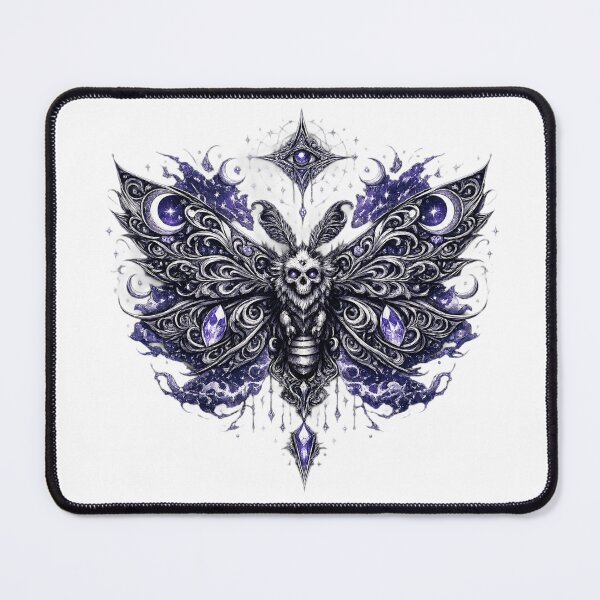 Item preview, Celestial Death Moth | Gothic Lunar Skull Moth | Dark Fantasy Occult Moon Phase Art designed and sold by MrDev.