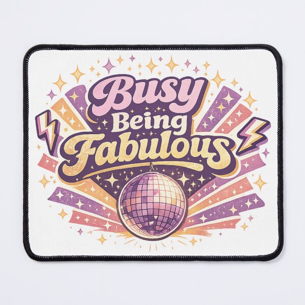 Item preview, Busy Being Fabulous Retro Disco Ball Design | Funny Groovy Busy Collection designed and sold by SoulThread Studio.