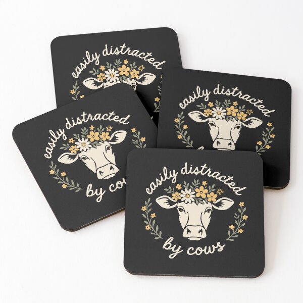 Item preview, Easily Distracted By Cows Funny Cow Lover Farming Country Life designed and sold by tmerchtrends.