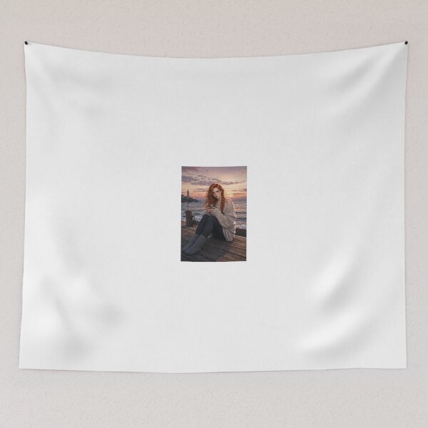Item preview, Rowan Fletcher by ocean waves at sunset designed and sold by CathryneDelamort.