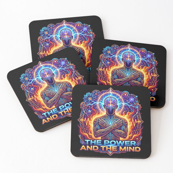 Item preview, The Power And The Mind Psychedelic Cyberpunk Energy Art designed and sold by rich-moda.