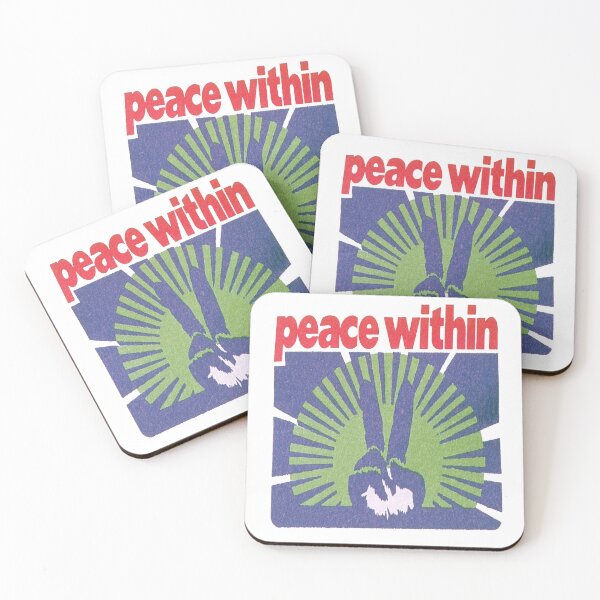 Item preview, Peace Within - Vintage Retro Prayer Screen Print Design designed and sold by GrooveAndGlow.