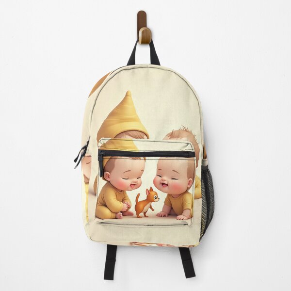 Item preview, Cute Babies Playing with Little Puppy | Kawaii Baby Illustration designed and sold by LumoviaStudios.