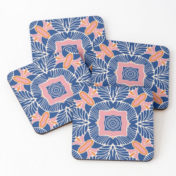 Item preview, Indigo and Pink Pattern - Zoomed-in designed and sold by Ellie&CharChar&Evy.