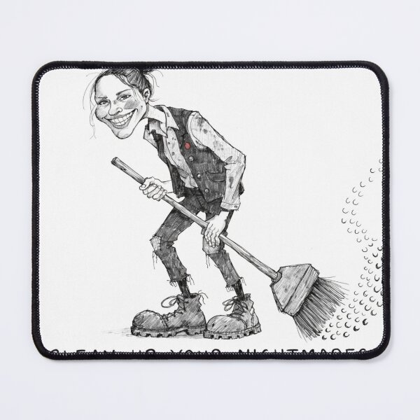 Item preview, Woman sweeping debris conceptual illustration designed and sold by Creative88Art.