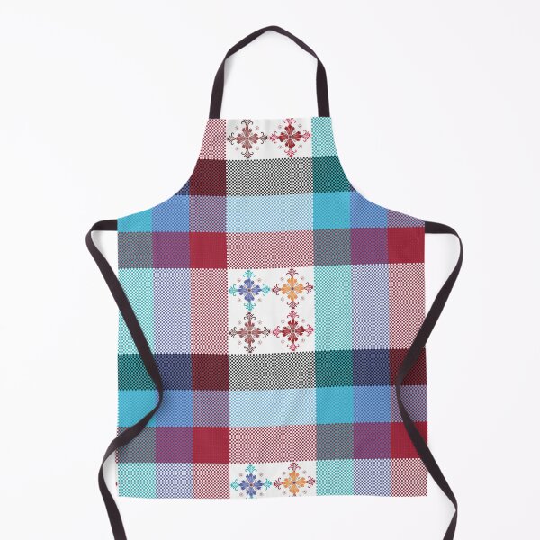 Item preview, Vintage ornamental flower plaid pattern designed and sold by PowerAntShop.