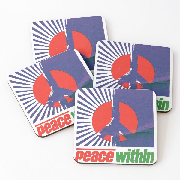 Item preview, Peace Within - Vintage Retro Prayer Screen Print Design designed and sold by GrooveAndGlow.