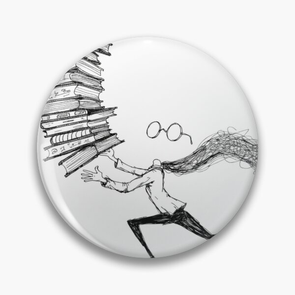 Item preview, Person running with pile of books illustration designed and sold by Creative88Art.