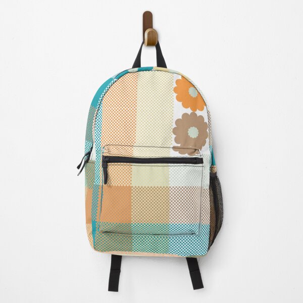 Item preview, Pastel floral pattern on plaid background designed and sold by PowerAntShop.
