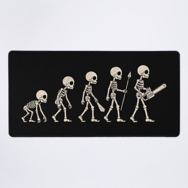 Item preview, Halloween Skeleton Evolution Chainsaw Funny Horror designed and sold by clickbongski.