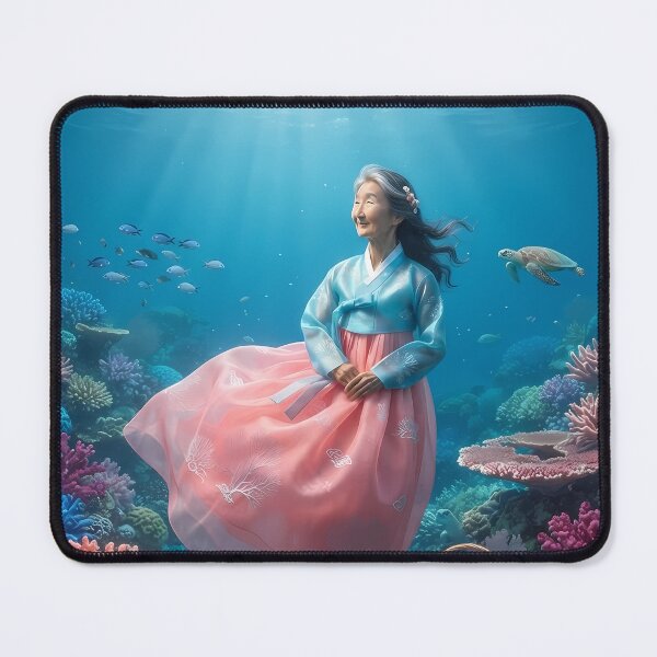 Item preview, Azure Symphony: A Hanbok's Dance at the Great Barrier Reef designed and sold by SOOstudio73.