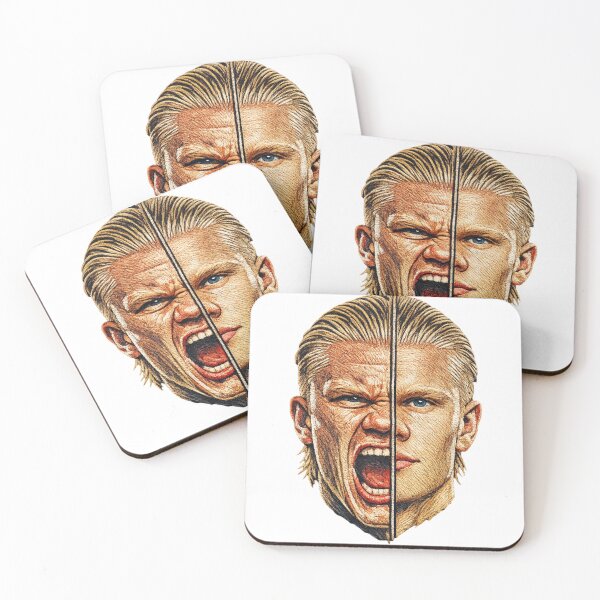 Item preview, Erling Haaland Embroidery Style Fan Art | Split Face Digital Design designed and sold by Gurjeetpixelart.