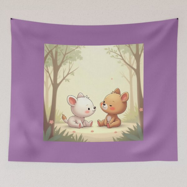 Item preview, Kawaii Woodland Animal Friends | Cute Baby Forest Animals | Nursery Decor designed and sold by LumoviaStudios.