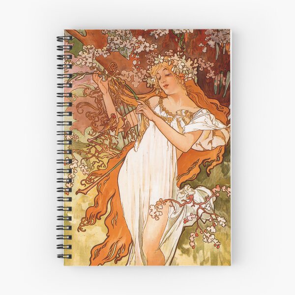 Item preview, Alfons Mucha Spring Art Nouveau Floral Goddess Print designed and sold by TheSoulOfArt.