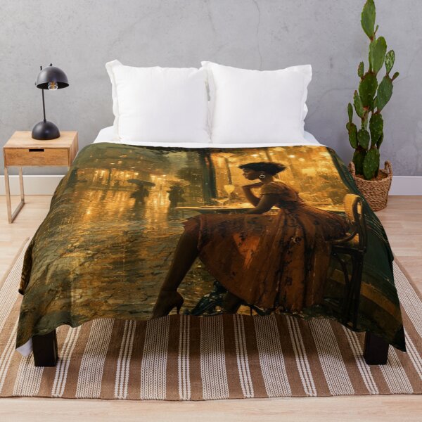 Item preview, Black Woman in Paris on a Rainy Evening designed and sold by GSizzle1.