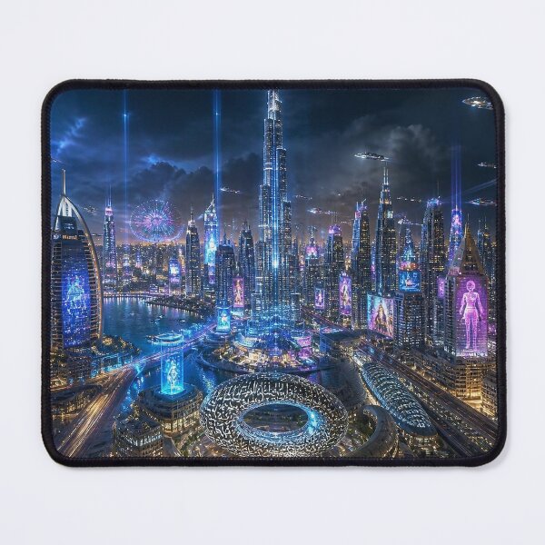 Item preview, Dubai 2150 | Futuristic Burj Khalifa | Cyberpunk Skyline designed and sold by NSAstore.