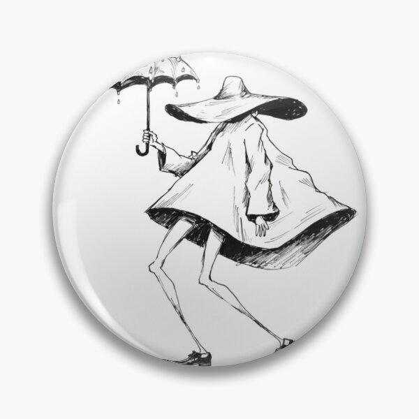 Item preview, Surreal character walking under umbrella in rain designed and sold by Creative88Art.