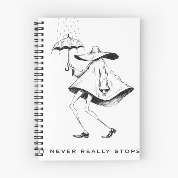 Item preview, Surreal character walking under umbrella in rain designed and sold by Creative88Art.