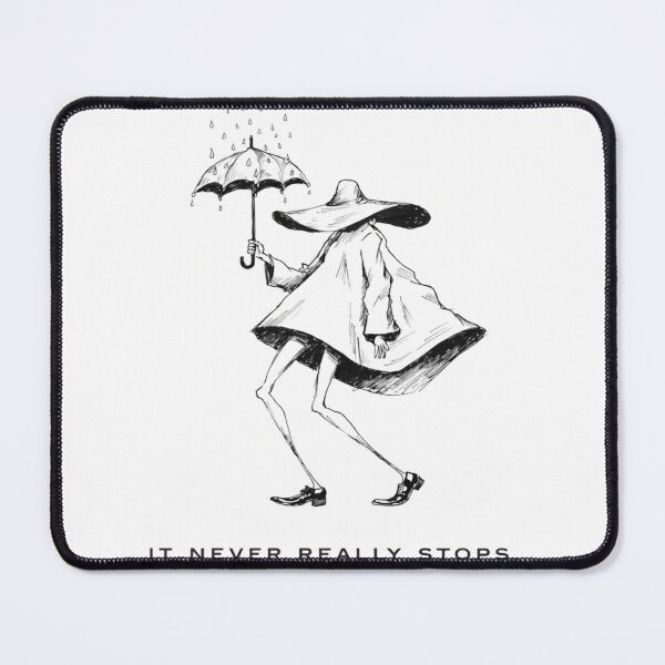 Item preview, Surreal character walking under umbrella in rain designed and sold by Creative88Art.