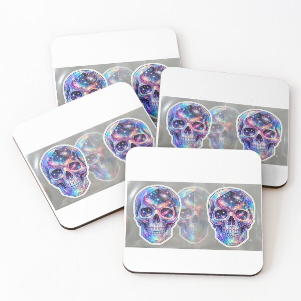 Item preview, Title  Galaxy Skull Sticker | Cosmic Crystal Skull | Space Aesthetic Die-Cut Vinyl Sticker   designed and sold by Trendykunnu.