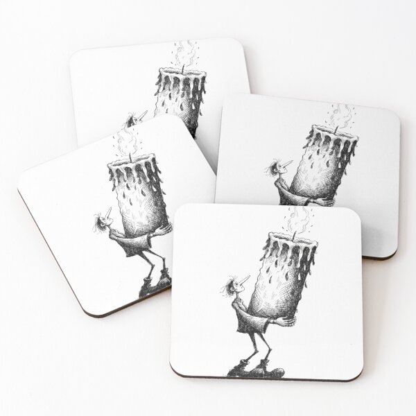 Item preview, Surreal illustration of a person holding a large candle designed and sold by Creative88Art.