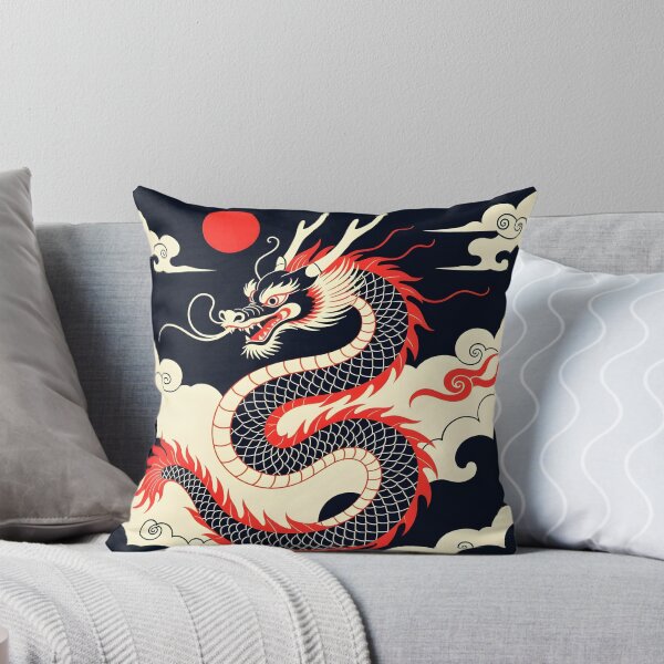 Item preview, Simple style Japanese dragon with cloud background. designed and sold by Protonauta.