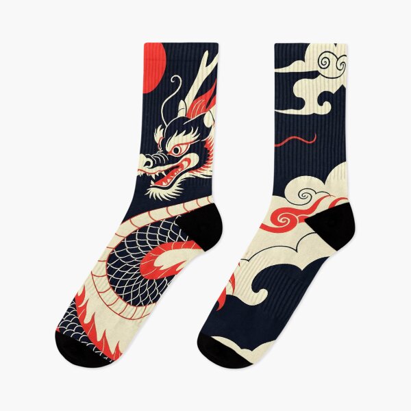 Item preview, Simple style Japanese dragon with cloud background. designed and sold by Protonauta.