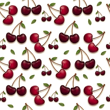 Artwork thumbnail, Realistic Cherries pattern by RKTOPIC by RKTopic