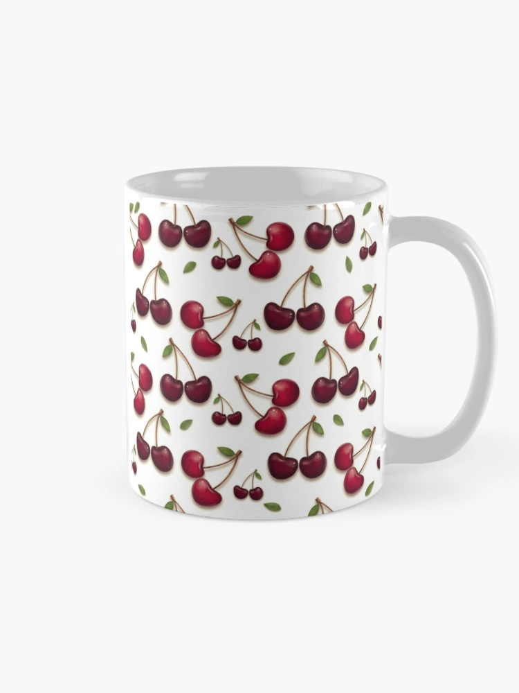 Thumbnail 3 of 6, Coffee Mug, Realistic Cherries pattern by RKTOPIC designed and sold by RKTopic.