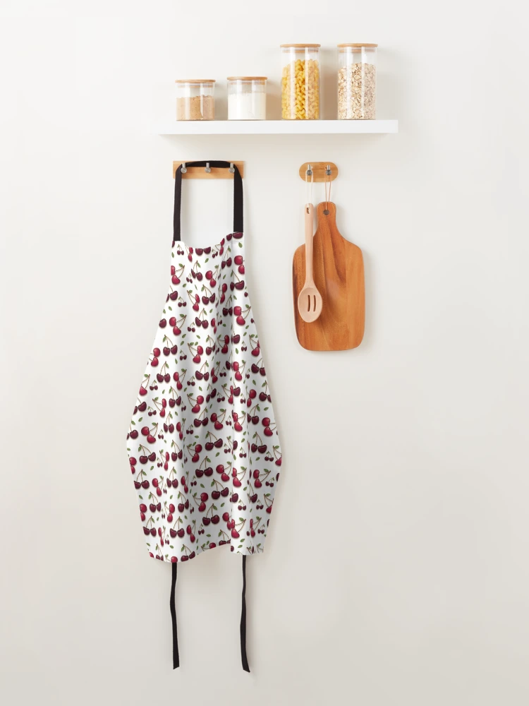 Thumbnail 4 of 6, Apron, Realistic Cherries pattern by RKTOPIC designed and sold by RKTopic.